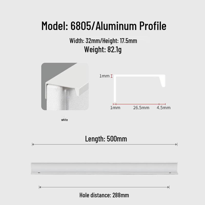 Modern Minimalist Black Invisible Handle for Cabinet Doors and Drawers