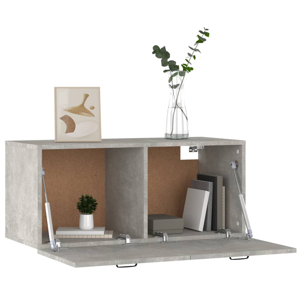 Vidaxl Wall Cabinet, Concrete Gray, 80X35X36.5 Cm