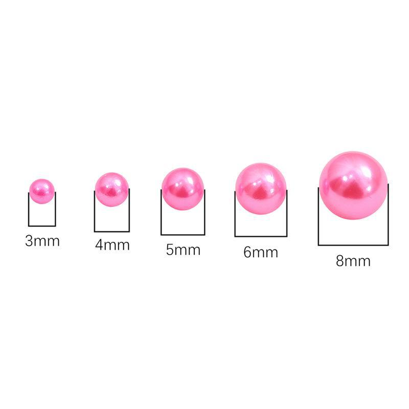 ABS Non-Porous Pearl-Plated Colored Round Beads for DIY Crafts and Fashion Accessories