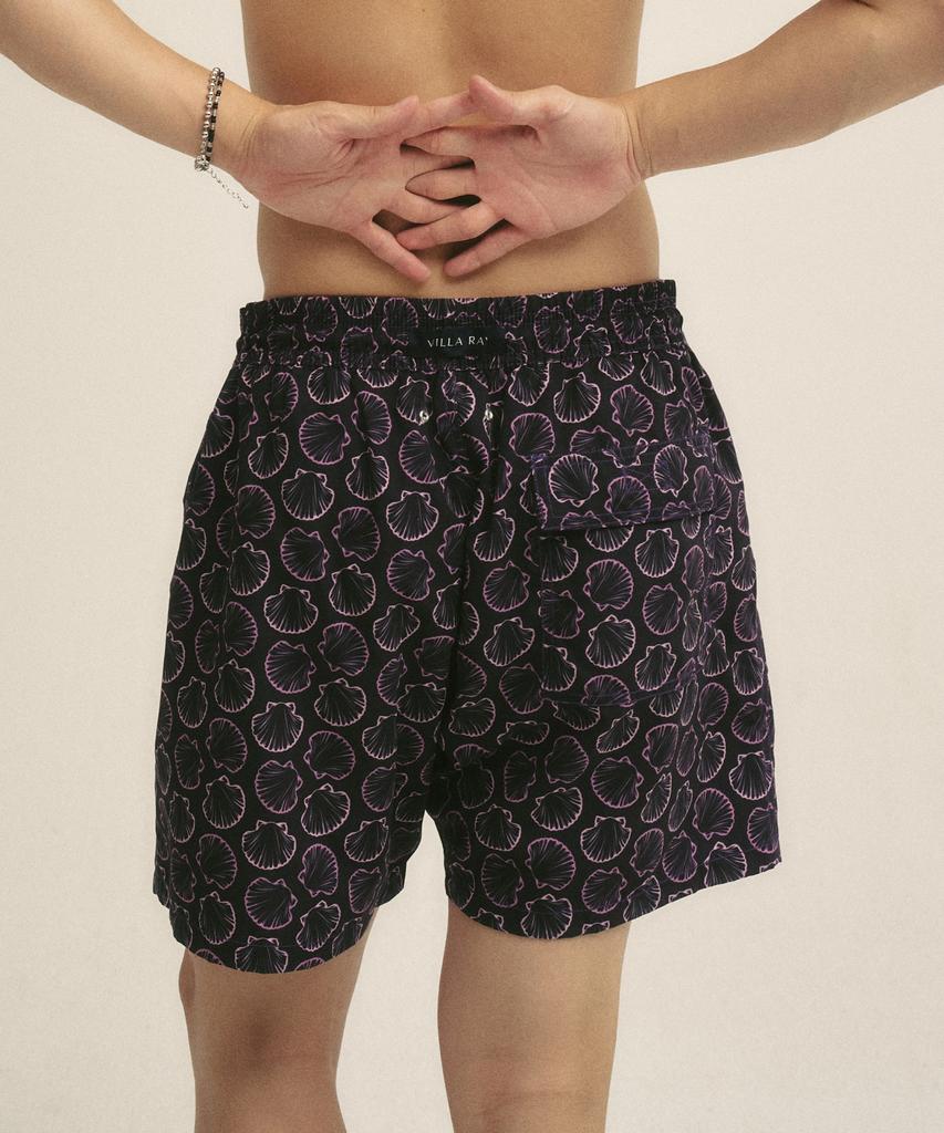 Billalei Scallop Shell Men'S Swim Shorts - Deep Purple