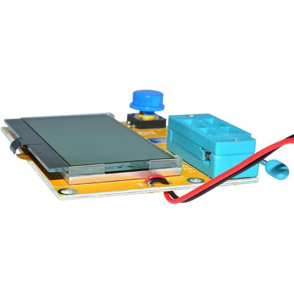 HiLetgo LCR-T4 Multifunctional Resistor Capacitor Diode SCR Inductor Triode MOSFET Tube Meter Tester component tester kit 9V with 128 * 64 Green