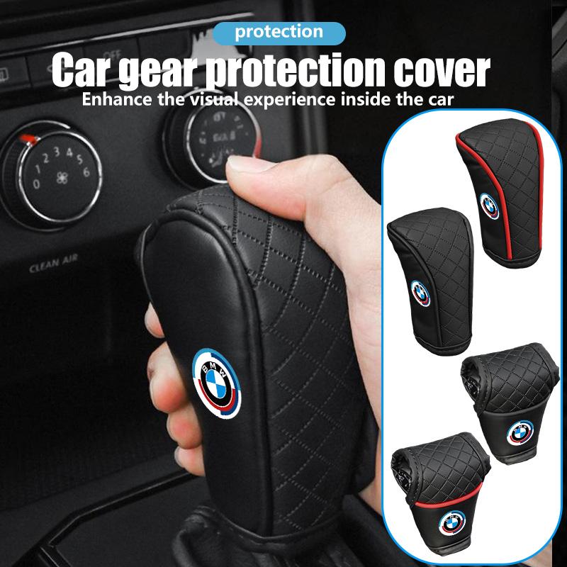 ORCL3 Leather Car Gear Shift Sleeve Knob Protective Cover For BMW X1 X3 E39 E46 E30 E36 E87 E60 E90 F26 G02 E70 F15 E53 G05 E71