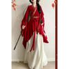  Original Wei, Jin Style Hanfu, Southern And Northern Dynasties Embroidered Large Sleeves, Cross Collar, Special-shaped Apron And Torn Skirt