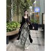 Herbstkleid in A-Linie für Übergrößen - Neuer chinesischer Stil, Zweiteiler-Look für Birnenförmige Figuren