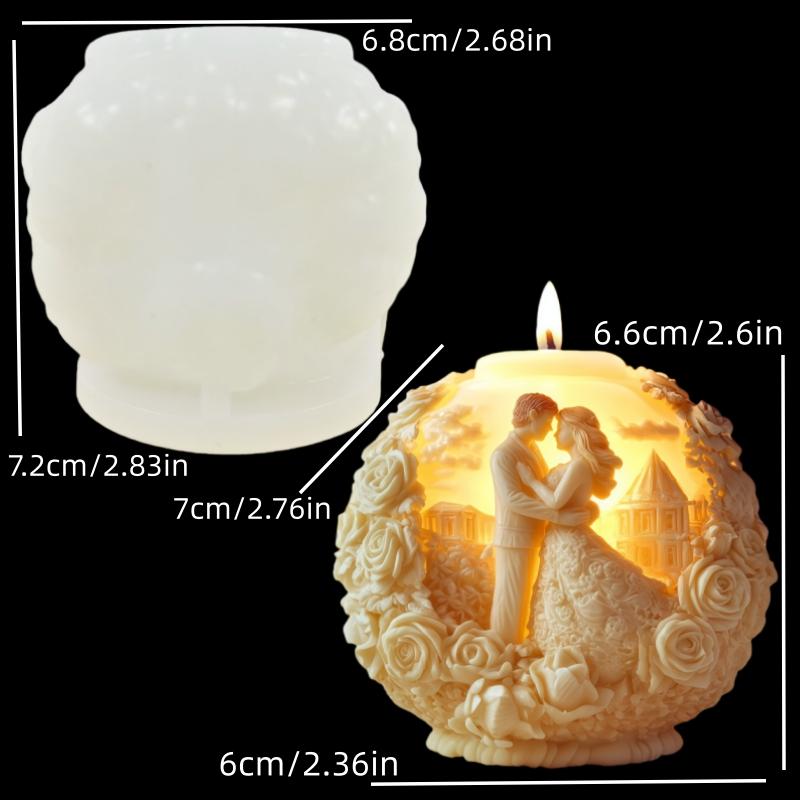 Male Female Couple Riding Horse Candles Silicone Mold Bridal Bride Riding horse Resin Mould Valentine's Day Gift Gypsum Mold