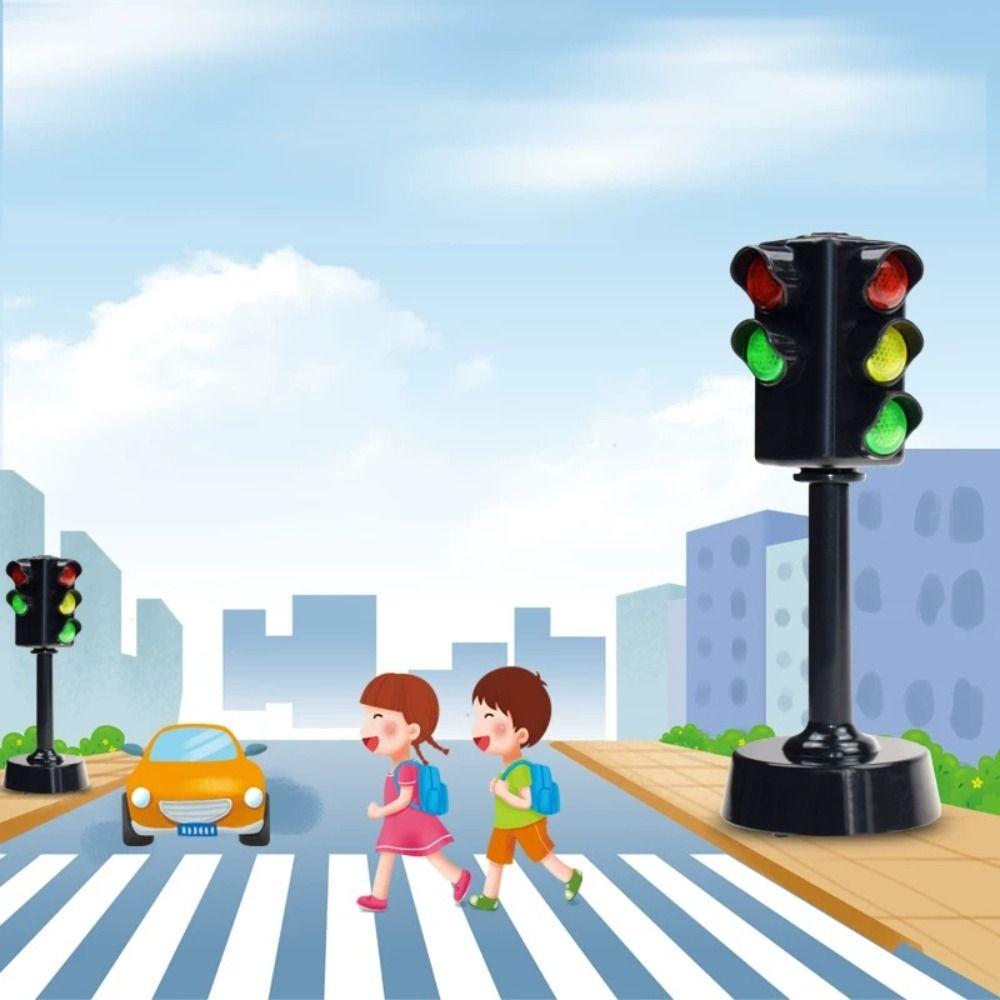 LED Mini Traffic Light Acousto Optic System Traffic Light Toys Traffic Light Model  Children Gifts