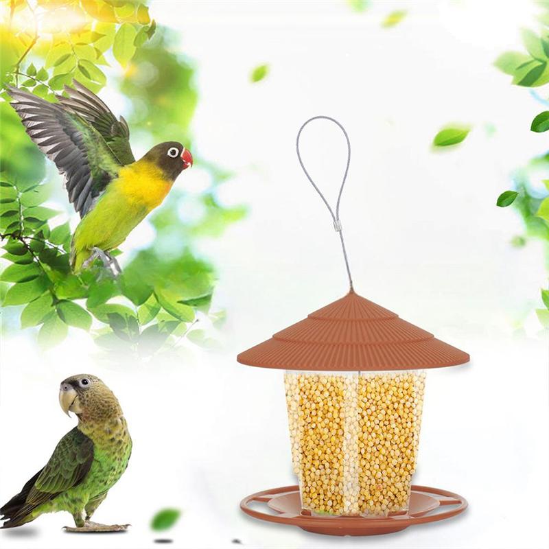 

AEE2-Bird Feeder For Outdoors Hanging Heavy Duty Weather Resistance Wild Bird Feeder Ideas For Bird Lovers Food темно-серого