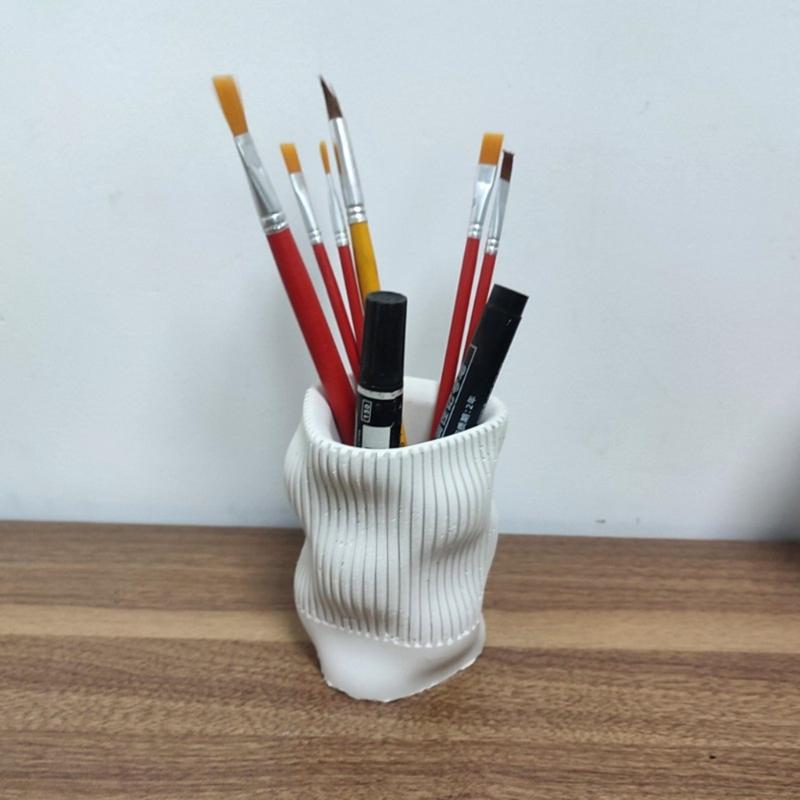 Wave Twisted Concrete Silicone Pot Mold Succulent Flowerpot Clay Cement Plaster Molds DIY Home Garden Flower Pots Mold