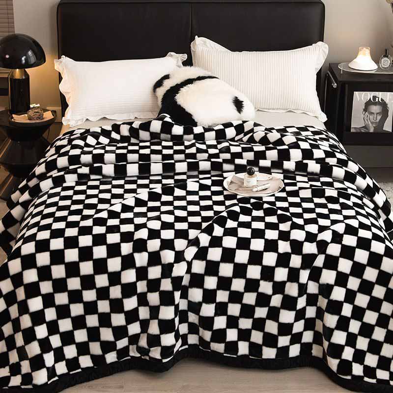 Winter Thick Double-layer Blanket Double Blanket for Keeping Warm Student Bed Sheets and Blankets