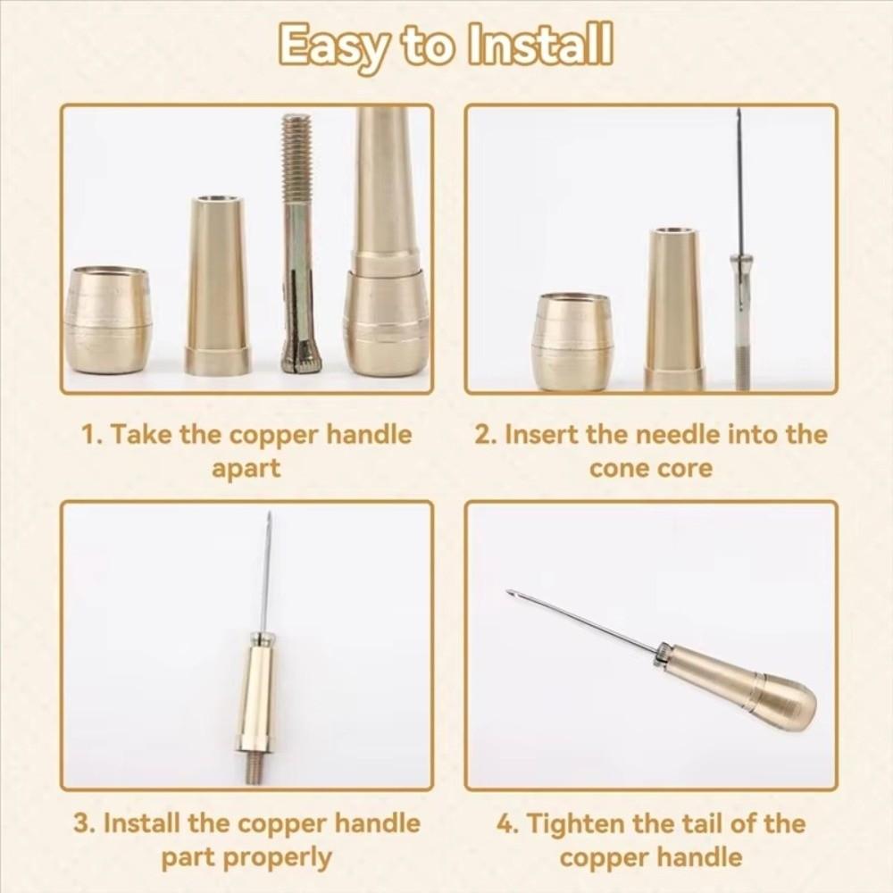 Professional Leather Sewing Awl Set Handmade Leather Sewing Tools for Shoes and Leather Repairs