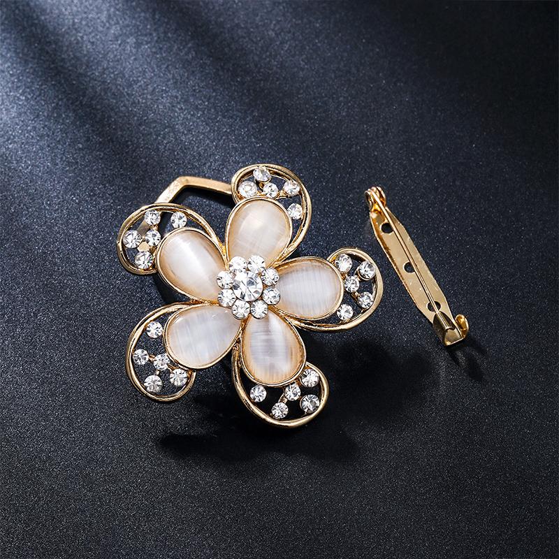 High-End Pearl Floral Suit Brooch For Women Versatile Clothing Accessory Pin
