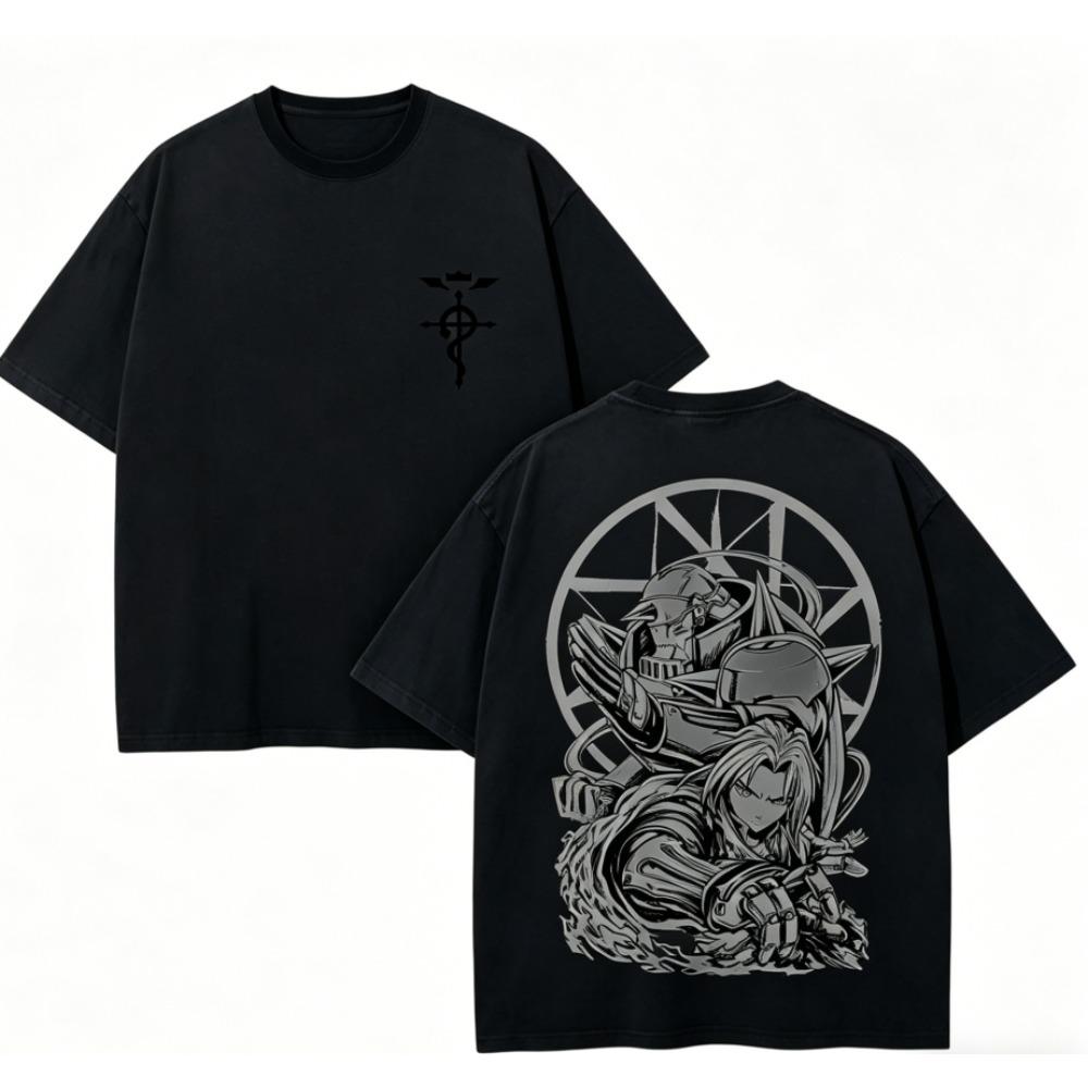 Fullmetal Alchemist Anime Lover T shirt Year round clothing personality Clothes Plus Size Unisex New Model Couples high quality soft