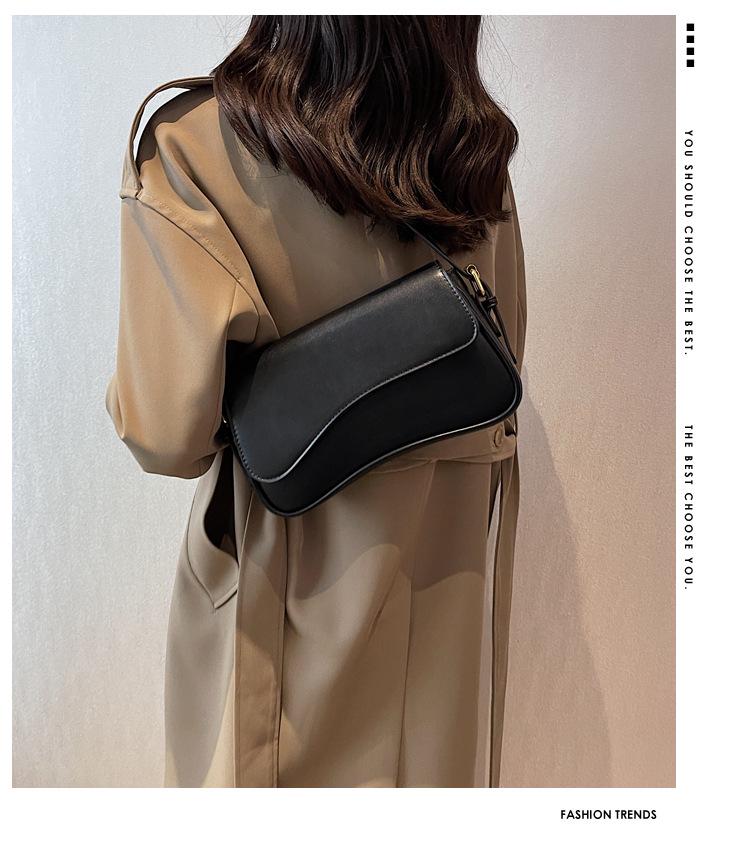 Vintage Torebka Crossbody w Stylu Hong Kong z Teksturowanej Skóry - Damska Modna 2025 Moda Koreańska