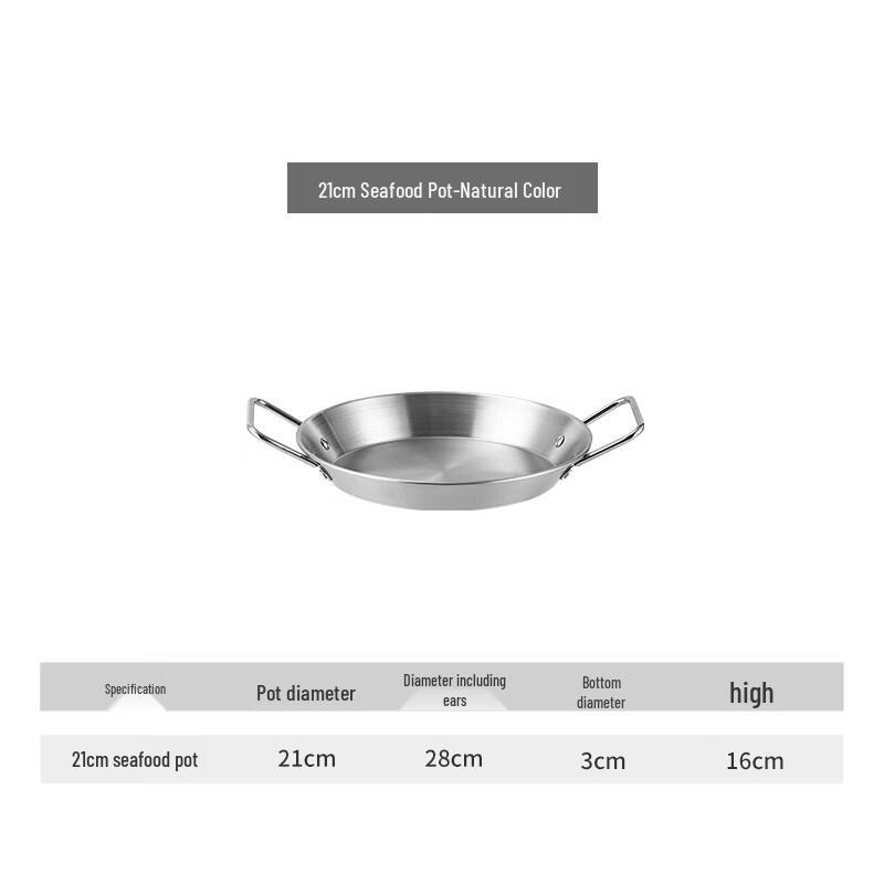 Stainless Steel Double Handle Serving Plate