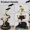 Halloween decoration props, skeleton people riding spinning bikes with lights and music, Halloween party, interior decoration
