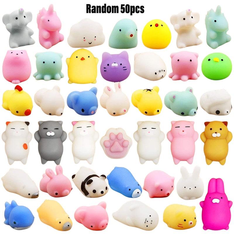 Cute Seal Squishy Animal Toy Stress Relief Squeeze Fun For Kids 50 Pieces Set