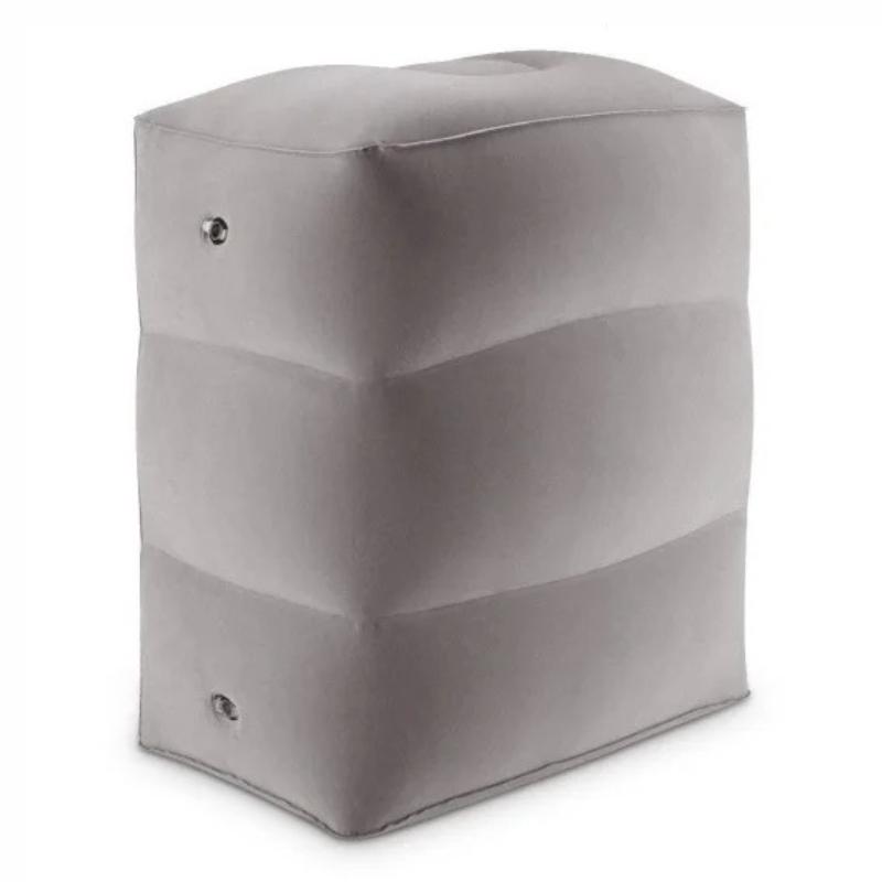 

Inflatable Travel Foot Rest Pillow,Adjustable 3-Layer Height, Portable Airplane Bed,Soft Leg Rest with Ergonomic Design серый