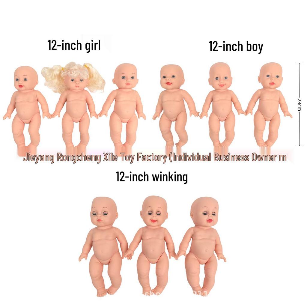 30CM 12-Inch Realistic Reborn Baby Doll - Soft Rubber, Educational Toy for Kids