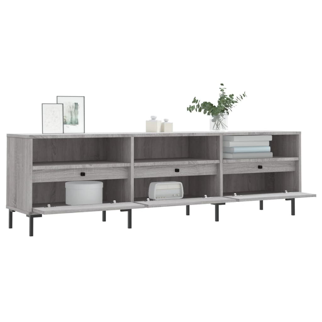 TV Stand in Grey Sonoma 150 x 30 x 44.5 cm Particleboard