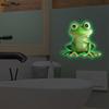 Glow-In-The-Dark Toilet Sticker Frog Bathroom Wall Sticker Luminous Switch And Outlet Decal Self-Adhesive Removable Home Decor