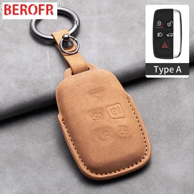 Leather Car Key Case Cover Shell Fob For Land Rover Range Rover Sport Discovery 3 4 Elander 2 Evoque For Jaguar XF XJ XE XJL XF
