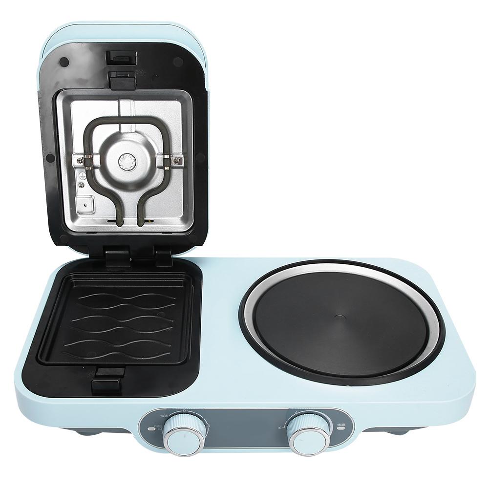Blue Sandwich Breakfast Making Machine Multifunctional Waffle Maker