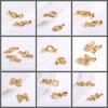 18K Gold Plated Pearl Clasps For Bracelet Making,Inlaid Zircon Brass Connector Clasps For Jewelry,DIY Accessories Wholesale