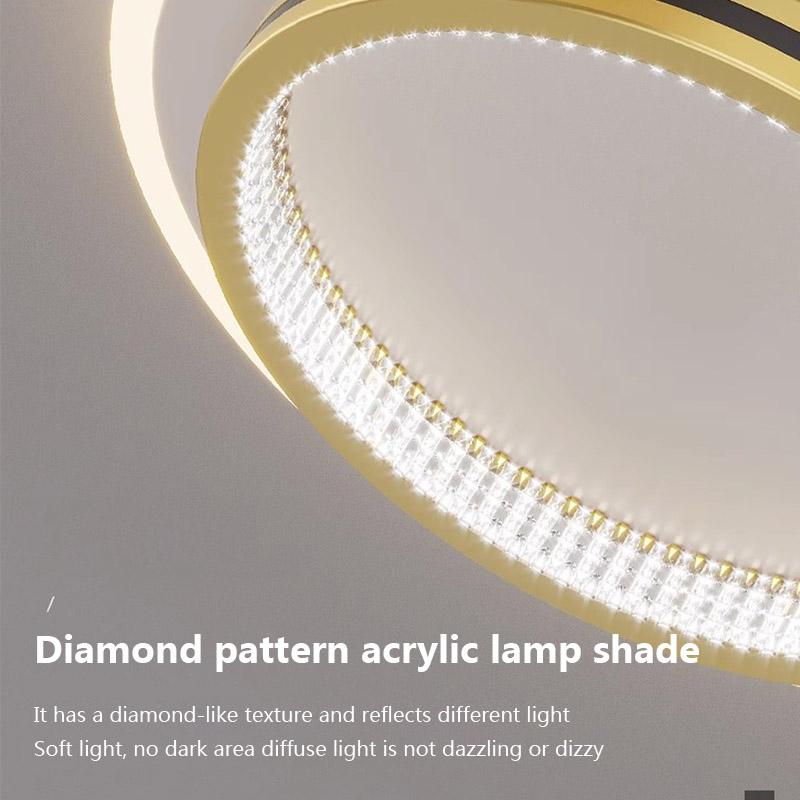 Modern LED Ceiling Lights For Home Entrance Indoor Lighting Fixtures with Crystal Lampshade Lights Round Square Luminaria
