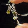 Everyday Wear Necklace Women Cocktail Glass Shape Charm with Beautiful