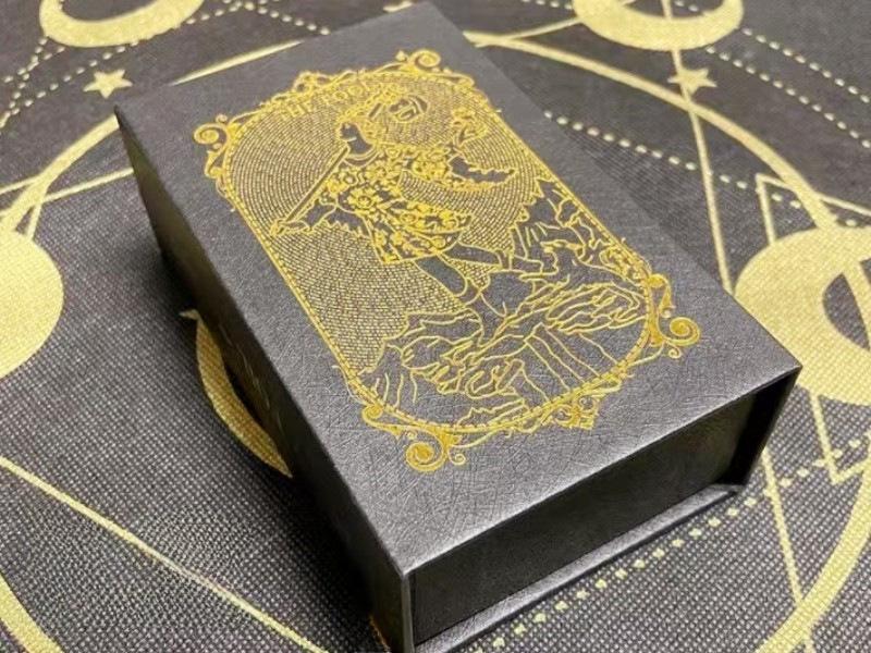 Gold Foil Waterproof Tarot Card Set with Full-Color Printing and Game Instructions