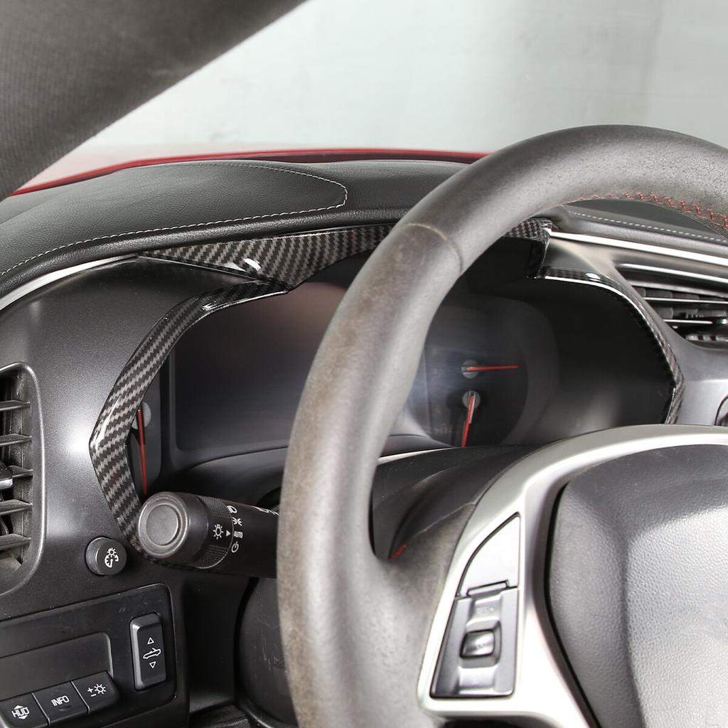 Carbon Style Dashboard trument Panel Trim For Corvette C7 ZR1 Z06 2014-