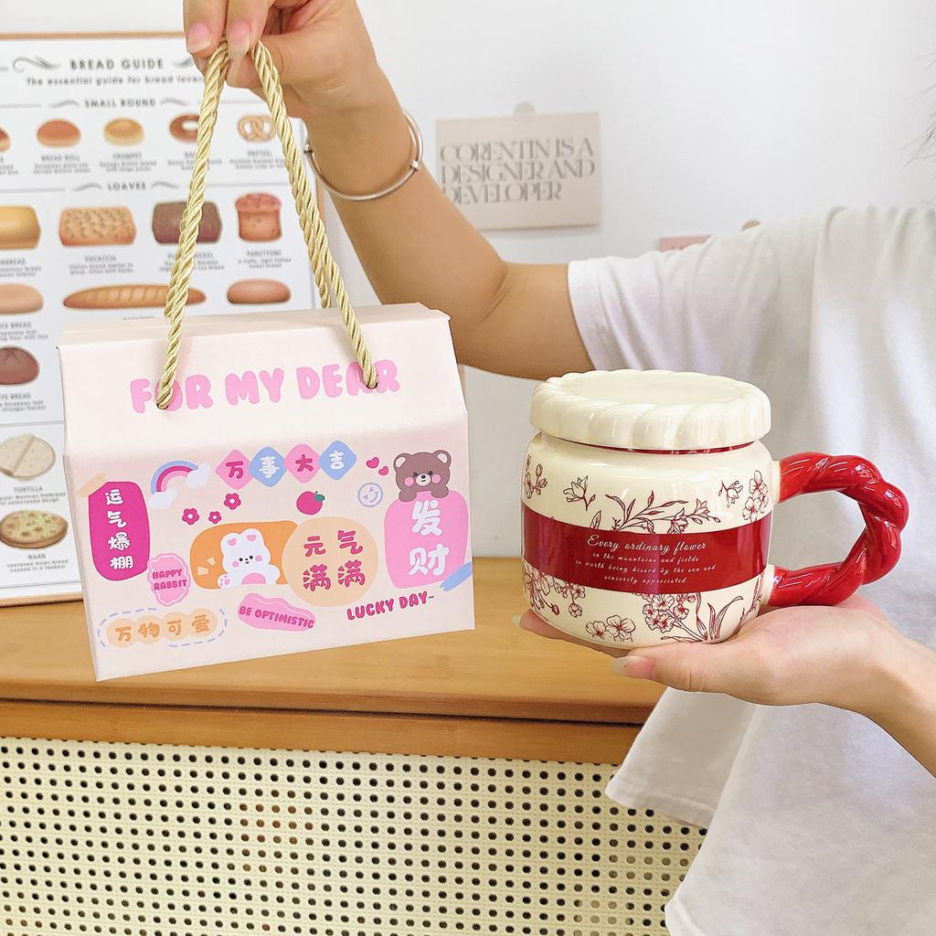 Medium Style Mug Ceramic High Value Water Cup for Girls Home Couple Cup Office Coffee Cup Souvenir