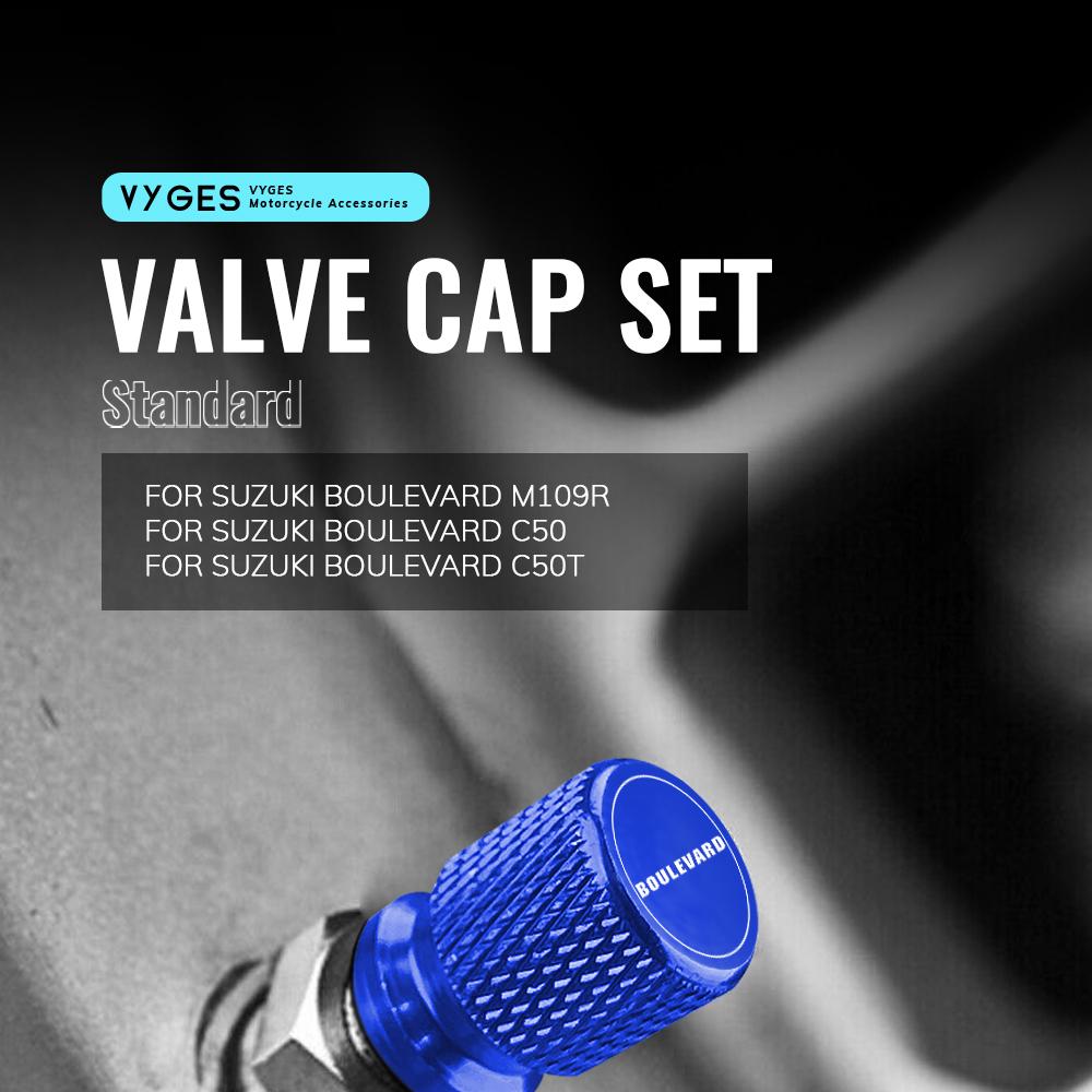 Motorcycle Accessories Standard Valve Cap Set Tire Caps Set For Suzuki Boulevard M109R M 109 R C50 C 50 C50T C 50 T