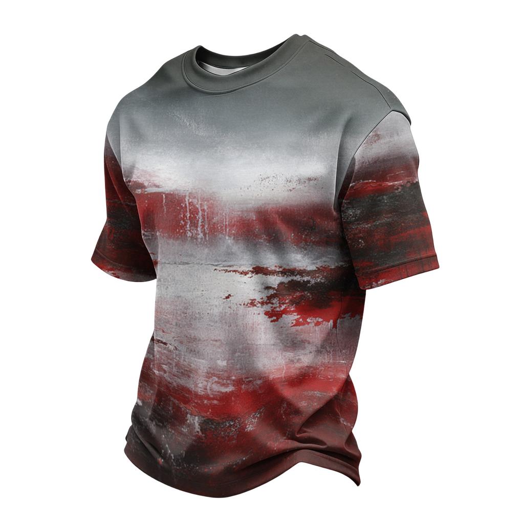 Men's Quick-Dry Round Neck Short Sleeve T-Shirt, Lightweight Mesh with Halloween Print