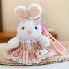 Plush Bunny Keychain With Short Plush Fabric For Girls Gift And Backpack Decor