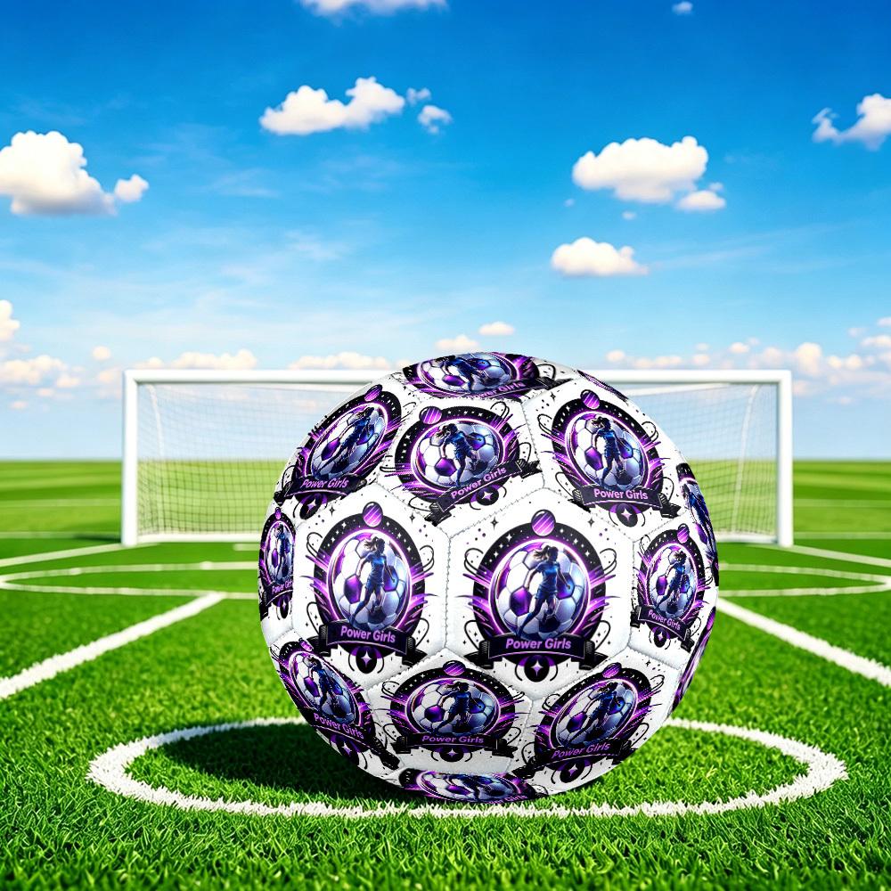 1pc Powerful Girls Soccer Size 5 Soccer Ball Professional Match Training Football Indoor &Outdoor Sports Ball Lightweight Durable c6568