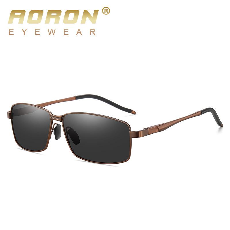 Fashion Polarized Sunglasses Men'S Driving Uv Protection Sunglasses Metal Color Changing Night Vision Sunglasses A770