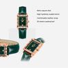 Fatelove 932 Women's Quartz Watches Fashion Retro Square Dial Leather Strap Auto Date Waterproof Elegant Ladies Dress Wristwatch