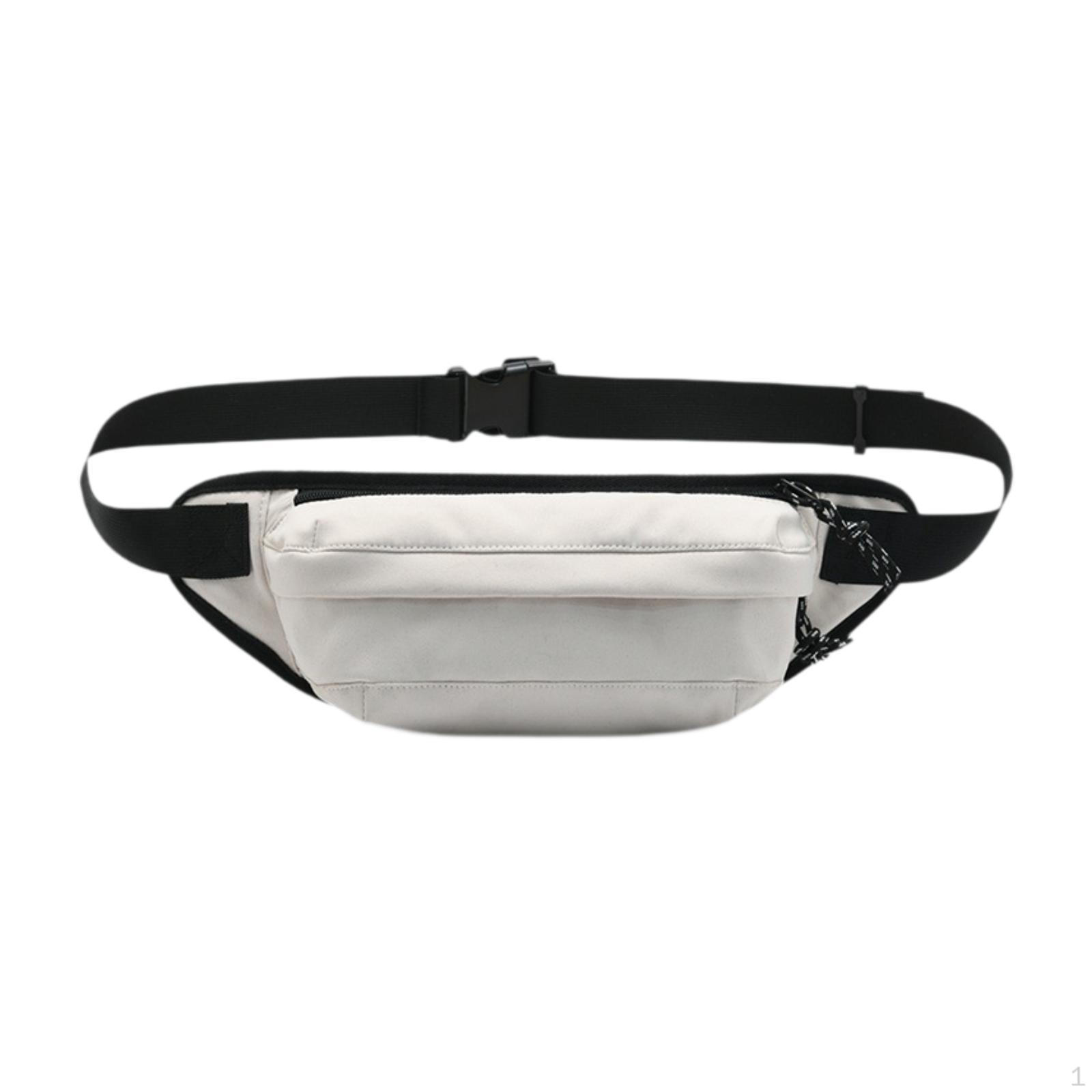 

Сумка на грудь Fanny Pack с застежкой-молнией и регулируемым ремешком для бега и тренировок белый