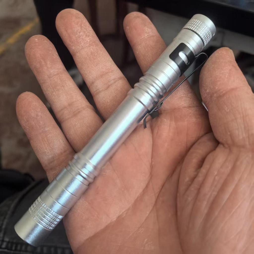 Aluminum Alloy Pen-shaped Mini Flashlight - AAA Battery, Outdoor Strong Light