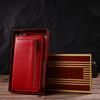 Bright Clutch for Women Made of Genuine Leather CANPELLINI 21921 Red