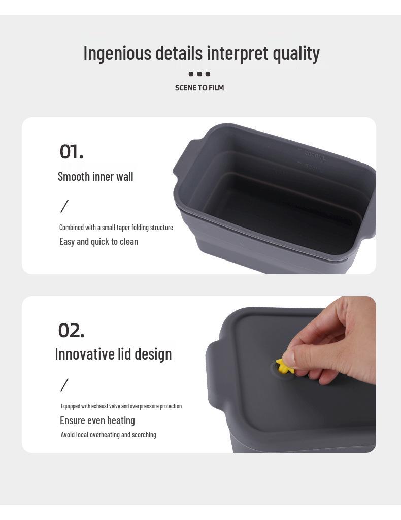 Silicone Foldable Thickened Rectangular Bread Mold & Food Preservation Box