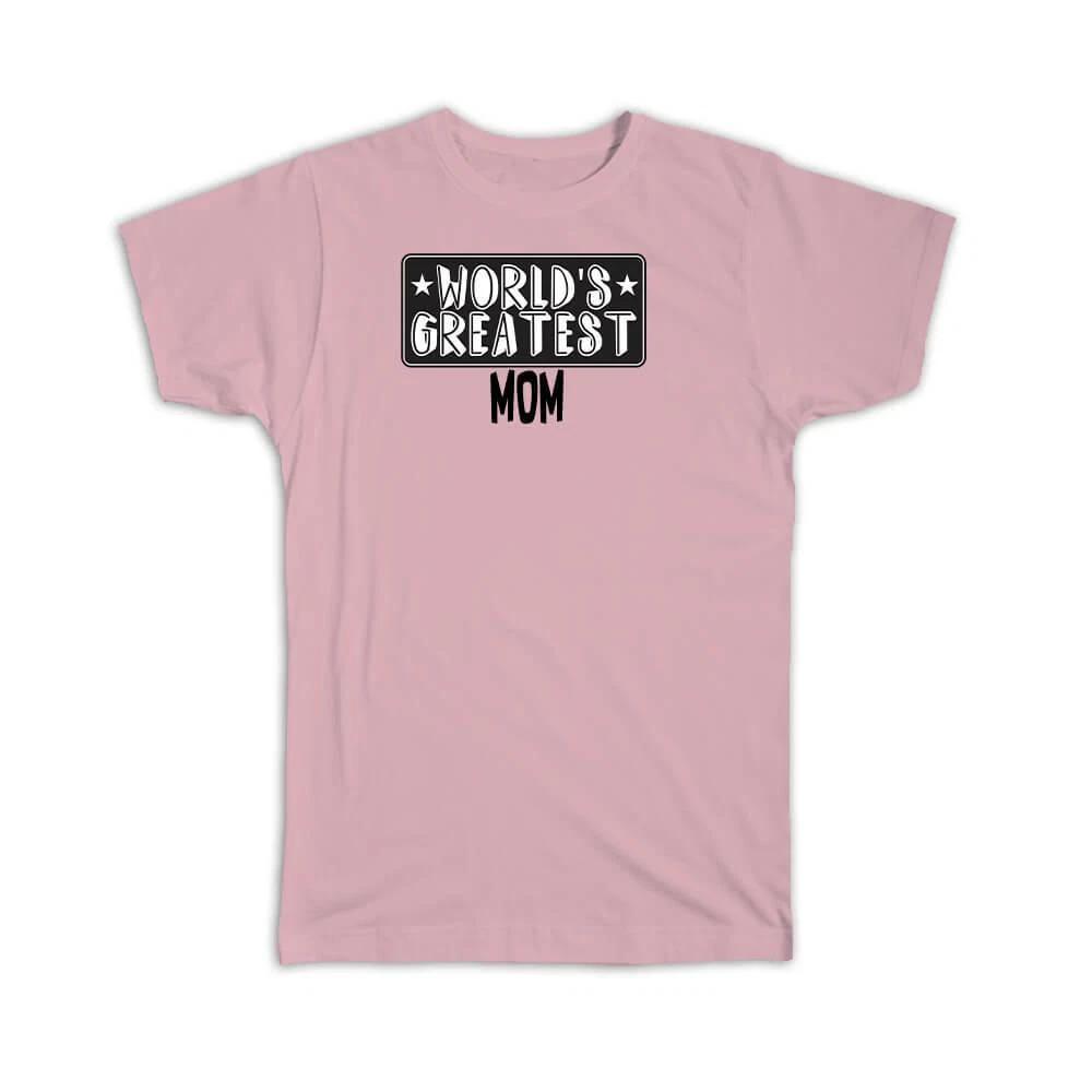 Gift T-Shirt : Worlds Greatest Mom Vintage Stars L