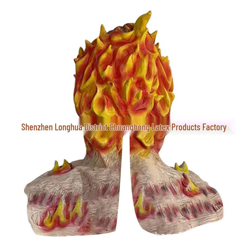 Flame Skull Latex Mask for Halloween, Parties & Role-Playing