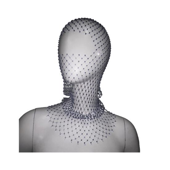 Fishing Net Hat Elastic Sparkling Rhinestones Design Solid Color Headgear Nightclubs Music Festivals Stage Dressing Headwear