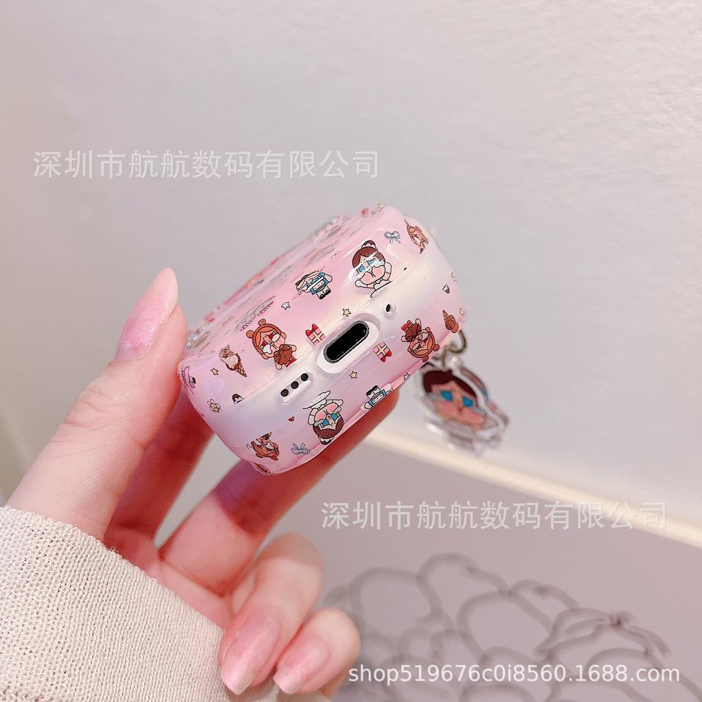 Penetrating Powder Full Screen Crying Baby Is Suitable for Apple AirPods 1 Generation Bluetooth Headset Case AirPods Pro 1st Generation Wireless Blue