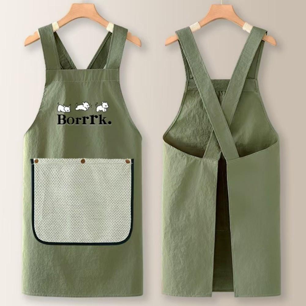 Anti-fouling Waterproof Apron Detachable Towel Kitchen Apron Restaurant Uniform