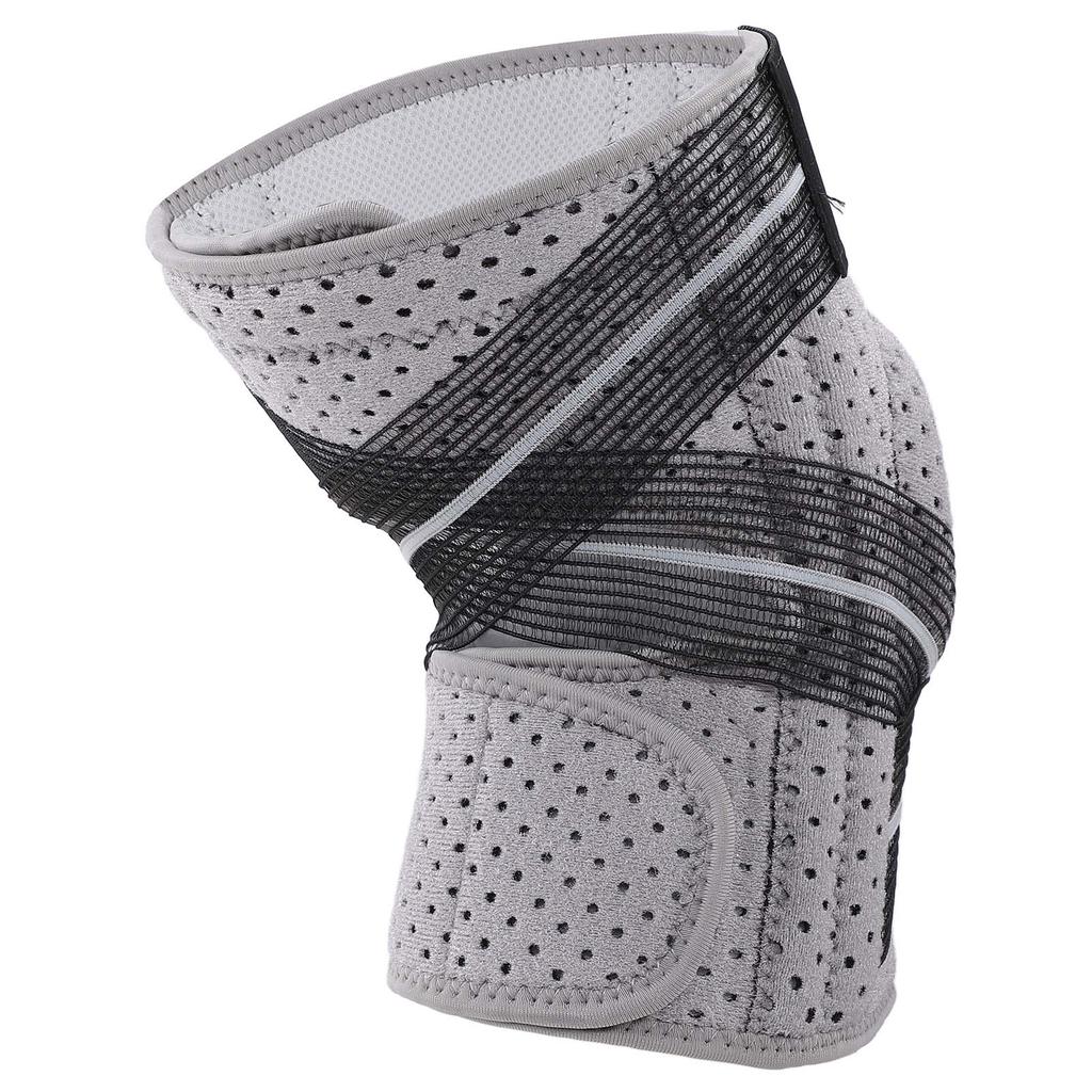 Knee Support Brace with Patella Silica Gel Pads Adjustable Compression Knee Sleeve Strap for Cycling Basketball Running