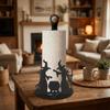 Wooden Base Santa Claus Towel Stand Acrylic Roll Paper Towel Holder Tissue Stand  Dining Table