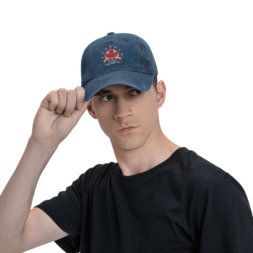 Elbows Up Canada Never 51st State Baseball Cap Casual Distressed Cotton  Cap Unisex Style Outdoor Activities Gift Caps